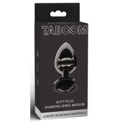 TABOOM Plug bijou anal Diamond Jewel M 7 x 3.3cm Noir
